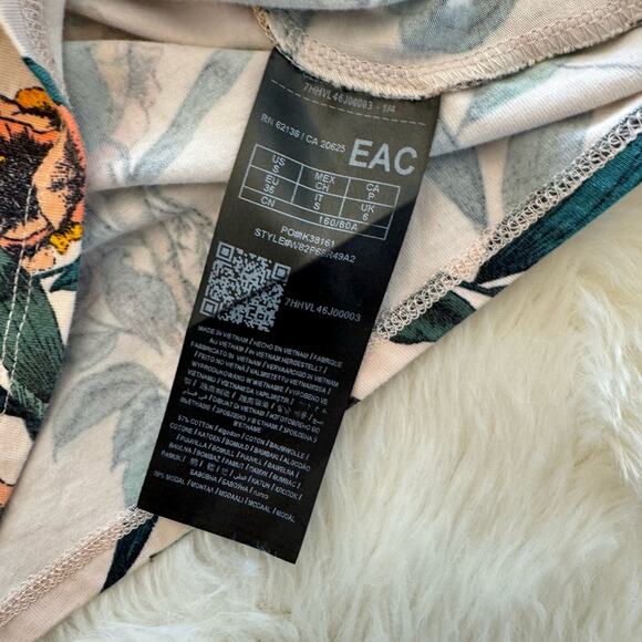 Guess Boho Floral Print Off the Shoulder Top Small - Picture 4 of 9